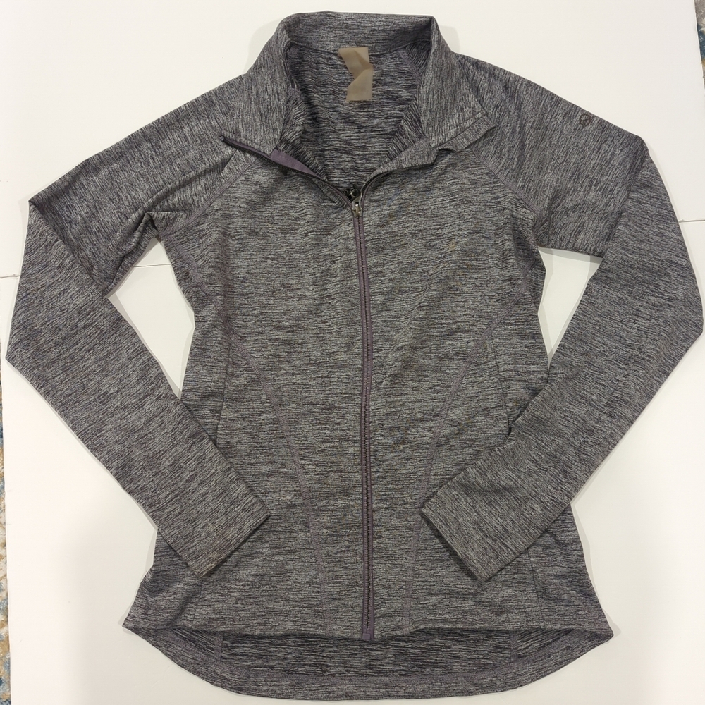 Shape Gray Heather Full-Zip Athletic Jacket - Women's Small Gorp Gym Athleisure